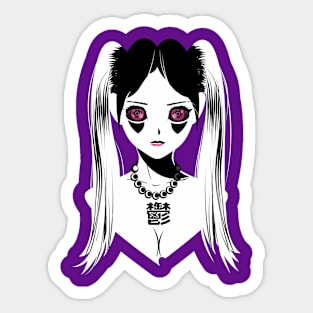 uniWHITE Anime Goddess of depression Sticker